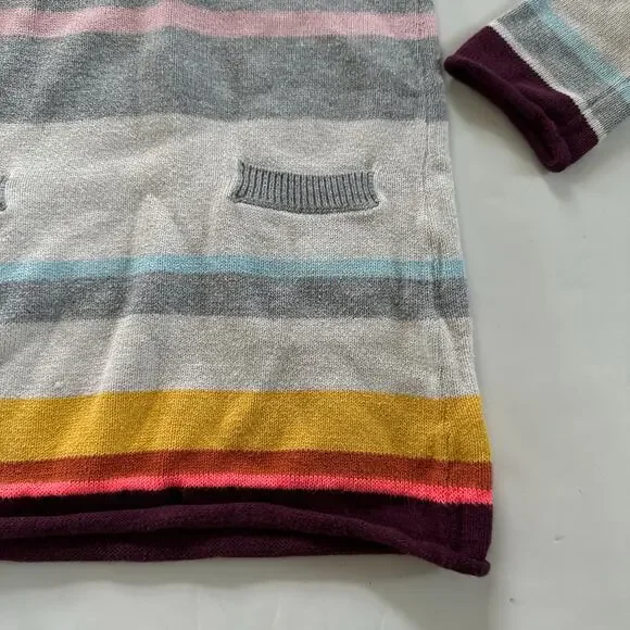 H&M Girls Multicolor Striped Sweater Dress Size 2-4 - Picture 3 of 6